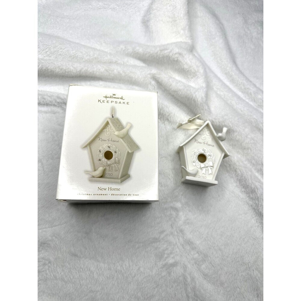 Hallmark Keepsake Birdhouse Ornament Boxed Porcelain Christmas New Home 2010